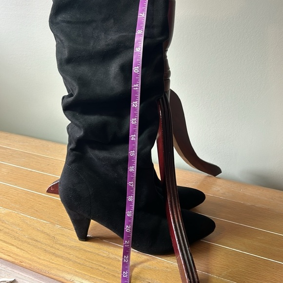 Lane Bryant heeled boots size 11 W inside zipper soft faux suede new 3.5” heel - Picture 14 of 17